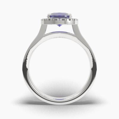 Halo Sapphire Engagement Rings TN62697 - Image 4
