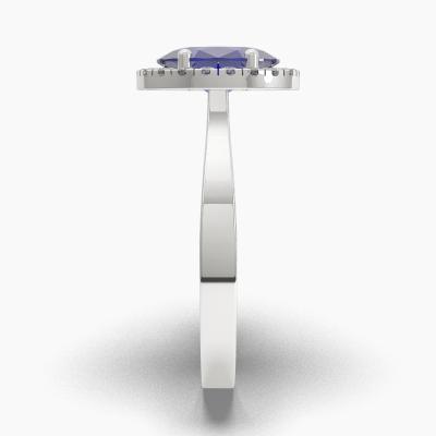 Halo Sapphire Engagement Rings TN62697 - Image 3