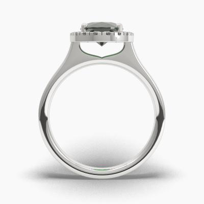 Halo Emerald Engagement Rings TN62628 - Image 4