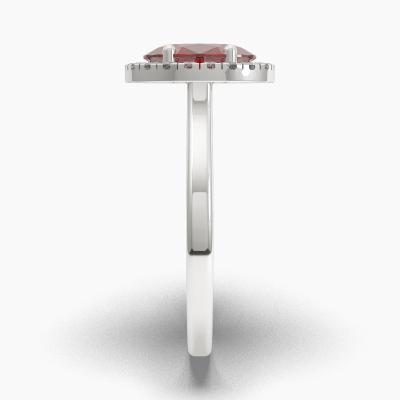 Halo Ruby Engagement Rings TN62558 - Image 4
