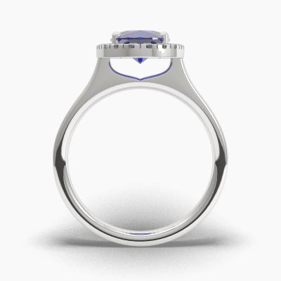 Halo Sapphire Engagement Rings TN62698 - Image 4