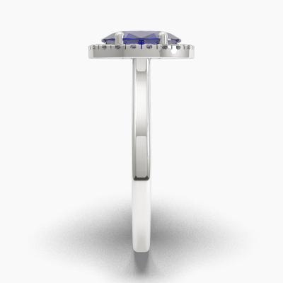 Halo Sapphire Engagement Rings TN62698 - Image 3