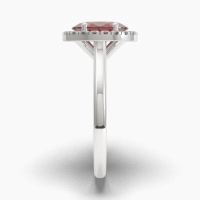 Halo Ruby Engagement Rings TN62559 - Image 3