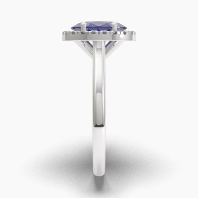 Halo Sapphire Engagement Rings TN62699 - Image 3