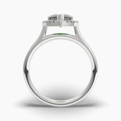 Halo Emerald Engagement Rings TN62655 - Image 4