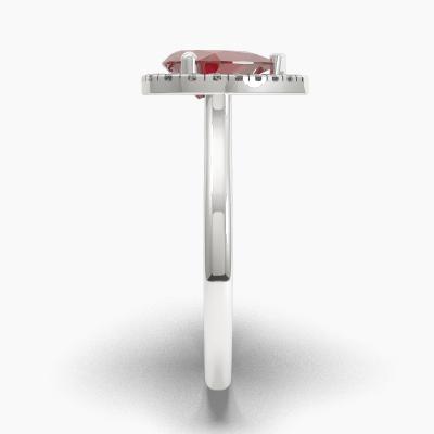 Halo Ruby Engagement Rings TN62585 - Image 3