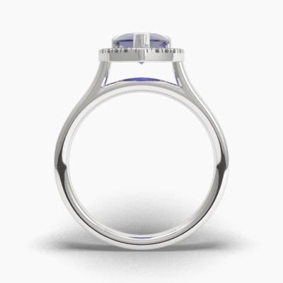 Halo Sapphire Engagement Rings TN62725 - Image 4