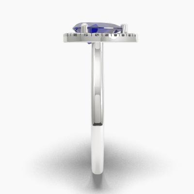 Halo Sapphire Engagement Rings TN62725 - Image 3