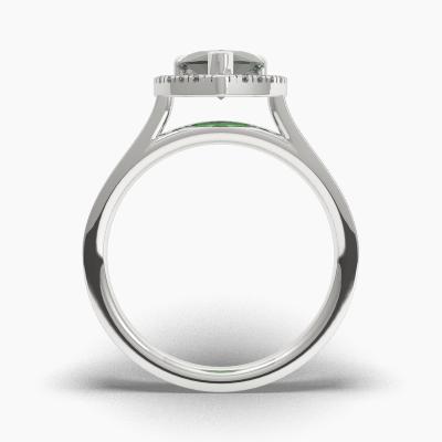 Halo Emerald Engagement Rings TN62656 - Image 4
