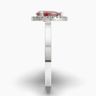 Halo Ruby Engagement Rings TN62586 - Image 3