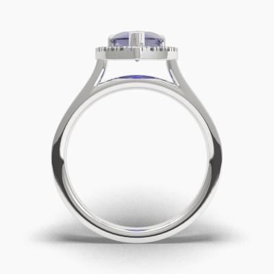 Halo Sapphire Engagement Rings TN62726 - Image 4