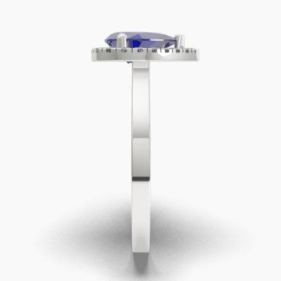 Halo Sapphire Engagement Rings TN62726 - Image 3