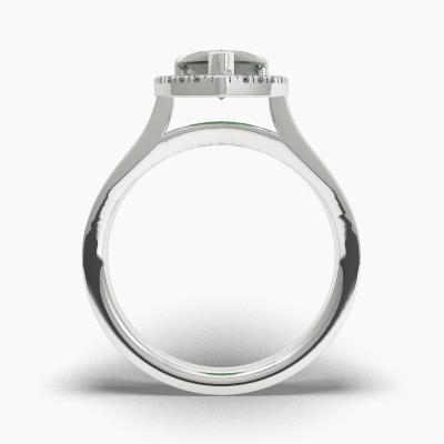 Halo Emerald Engagement Rings TN62657 - Image 4