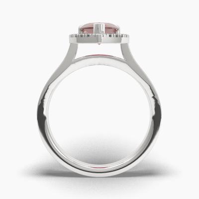 Halo Ruby Engagement Rings TN62587 - Image 4