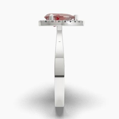 Halo Ruby Engagement Rings TN62587 - Image 3