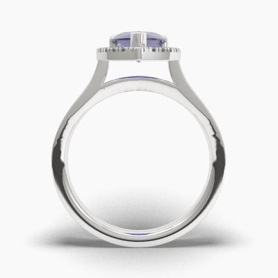 Halo Sapphire Engagement Rings TN62727 - Image 4