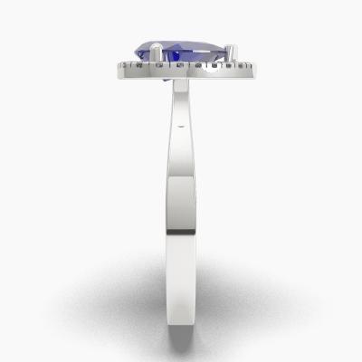Halo Sapphire Engagement Rings TN62727 - Image 3