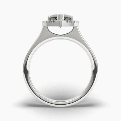 Halo Emerald Engagement Rings TN62658 - Image 4