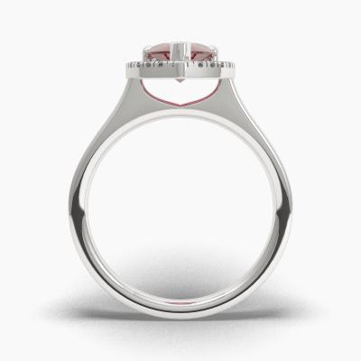 Halo Ruby Engagement Rings TN62588 - Image 4