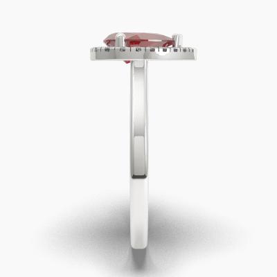 Halo Ruby Engagement Rings TN62588 - Image 3