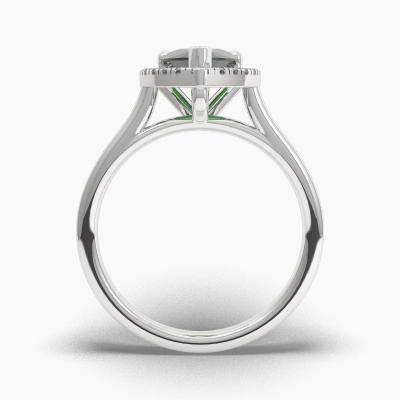 Halo Emerald Engagement Rings TN62659 - Image 4