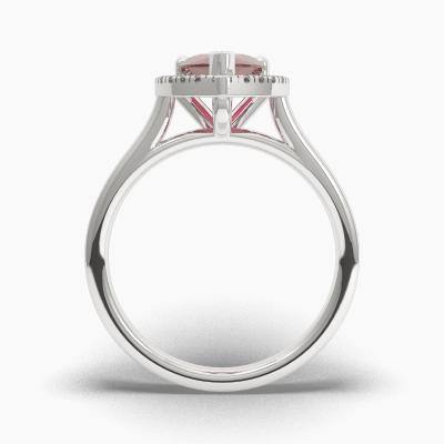 Halo Ruby Engagement Rings TN62589 - Image 4