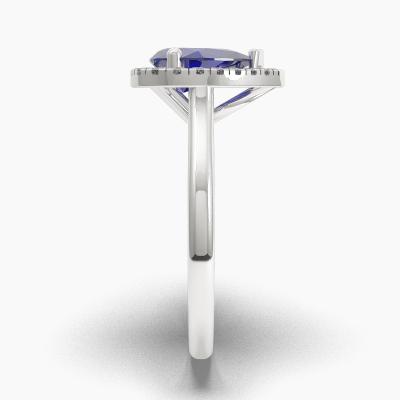 Halo Sapphire Engagement Rings TN62729 - Image 3
