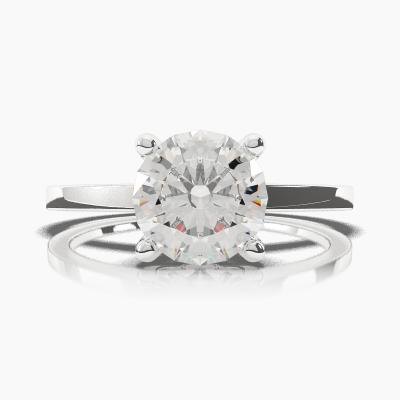 Solitaire Ring with a Brilliant-Cut Diamond TN60197BV - Image 2