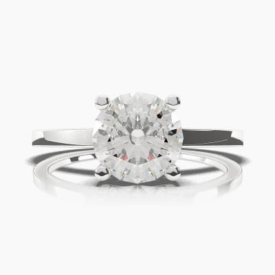 Solitaire Ring with a Brilliant-Cut Diamond TN60199BV - Image 2