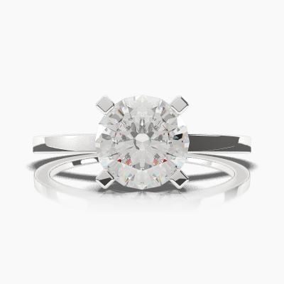 Solitaire Ring with a Brilliant-Cut Diamond TN60205BV - Image 2