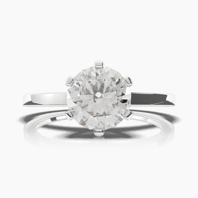 Solitaire Ring with a Brilliant-Cut Diamond TN60206BV - Image 2