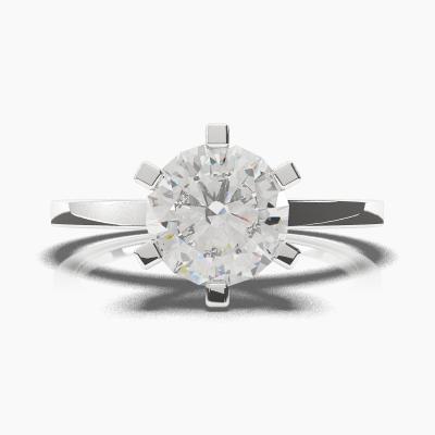 Solitaire Ring with a Brilliant-Cut Diamond TN60210BV - Image 2