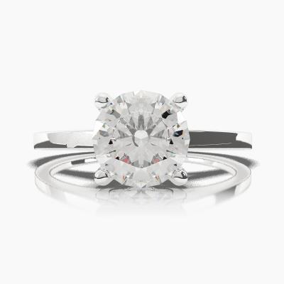 Solitaire Ring with a Brilliant-Cut Diamond TN60211BV - Image 2