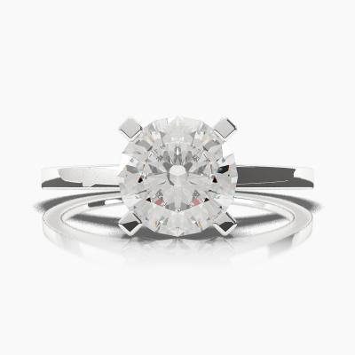 Solitaire Ring with a Brilliant-Cut Diamond TN60219BV - Image 2