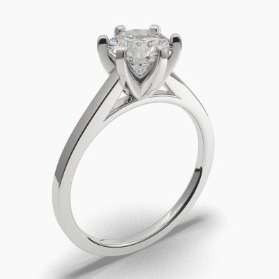 Solitaire Ring with a Brilliant-Cut Diamond TN60222BV - Image 1