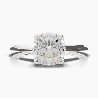 Solitaire Ring with a Brilliant-Cut Diamond TN60229BV - Image 2