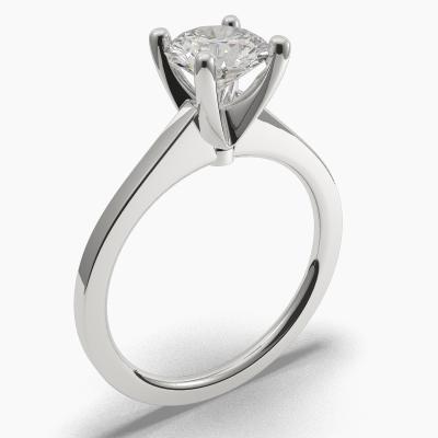 Solitaire Ring with a Brilliant-Cut Diamond TN60231BV - Image 1