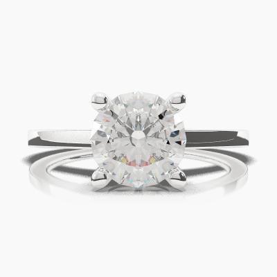 Solitaire Ring with a Brilliant-Cut Diamond TN60231BV - Image 2