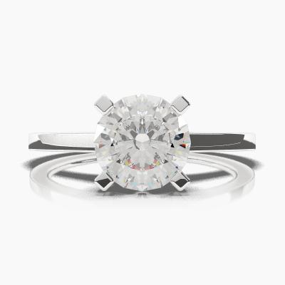 Solitaire Ring with a Brilliant-Cut Diamond TN60233BV - Image 2