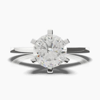 Solitaire Ring with a Brilliant-Cut Diamond TN60238BV - Image 2