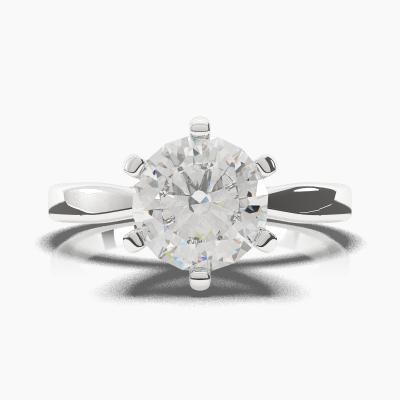 Solitaire Ring with a Brilliant-Cut Diamond TN60251BV - Image 2