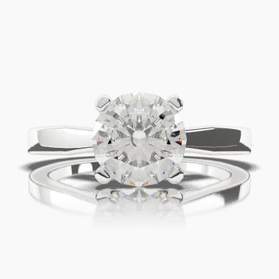 Solitaire Ring with a Brilliant-Cut Diamond TN60256BV - Image 2