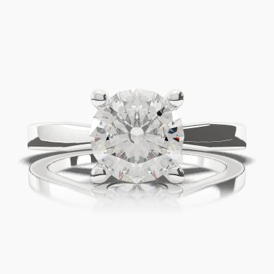 Solitaire Ring with a Brilliant-Cut Diamond TN60259BV - Image 2