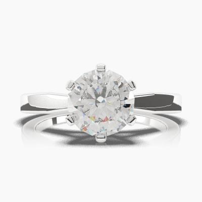 Solitaire Ring with a Brilliant-Cut Diamond TN60262BV - Image 2