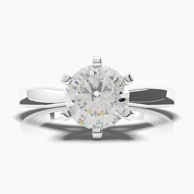 Solitaire Ring with a Brilliant-Cut Diamond TN60264BV - Image 2