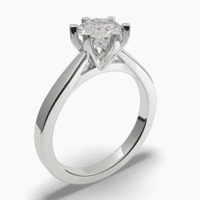 Solitaire Ring with a Brilliant-Cut Diamond TN60266BV - Image 1