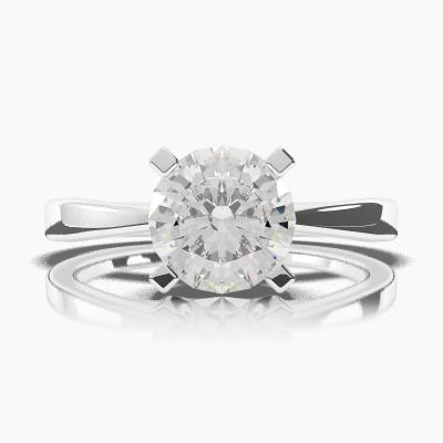 Solitaire Ring with a Brilliant-Cut Diamond TN60275BV - Image 2