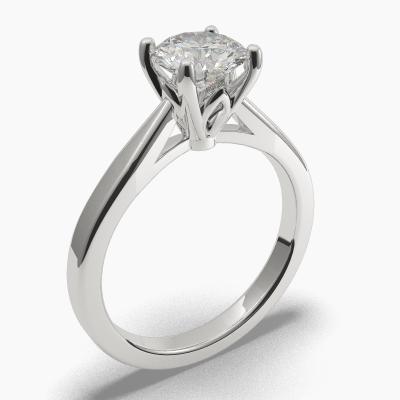 Solitaire Ring with a Brilliant-Cut Diamond TN60295BV - Image 1