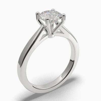 Solitaire Ring with a Brilliant-Cut Diamond TN60297BV - Image 1