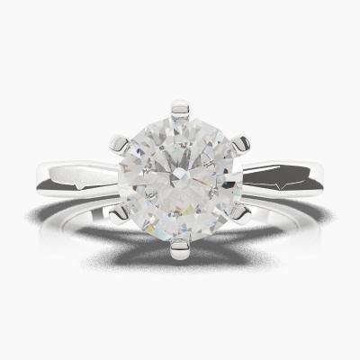 Solitaire Ring with a Brilliant-Cut Diamond TN60307BV - Image 2
